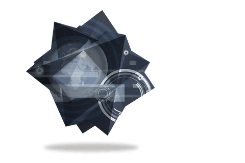 Futuristic Transparent Polygon Interface with Global Map Visual - Download Free Stock Videos Pikwizard.com