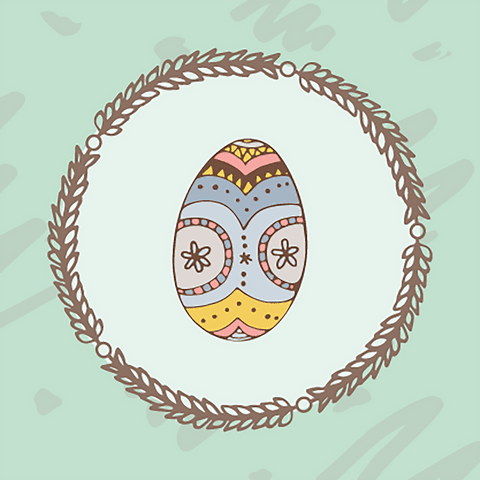 transparent cute illustration of fancy easter egg with pastel patterns - Download Free Stock Videos Pikwizard.com