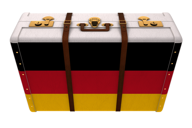 Vintage Suitcase with German Flag Design on Transparent Background - Download Free Stock Videos Pikwizard.com