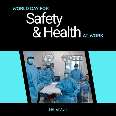 Diverse Medical Team Celebrating Health and Safety Awareness