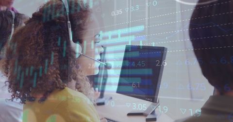 Call Center Operator with Financial Data Overlay