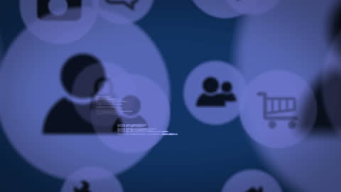 Abstract Digital Interface with Social Media Symbols