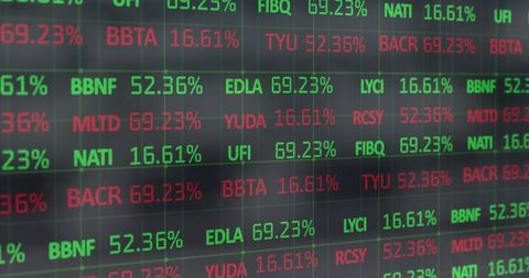 digital display of stock market prices and data trends - Download Free Stock Images Pikwizard.com