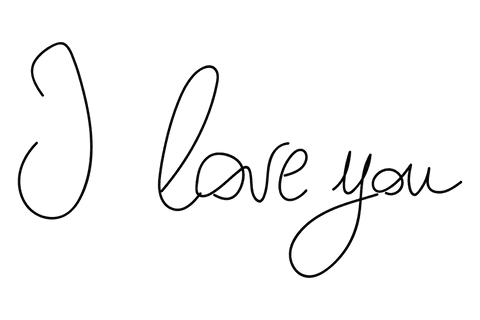 i love you text in elegant script on transparent background - Download Free Stock Videos Pikwizard.com