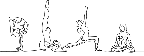 Transparent Simple Line Art Showing Flow in Yoga Poses - Download Free Stock Videos Pikwizard.com