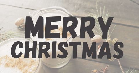 Merry Christmas Greeting with Joyful Decorations