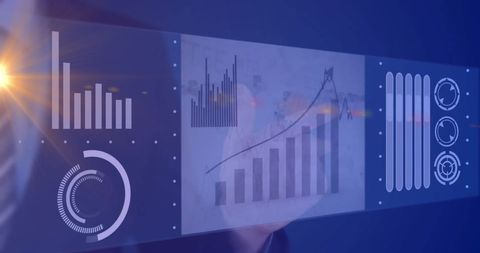 Futuristic Data Analysis with Financial Charts and Graphs