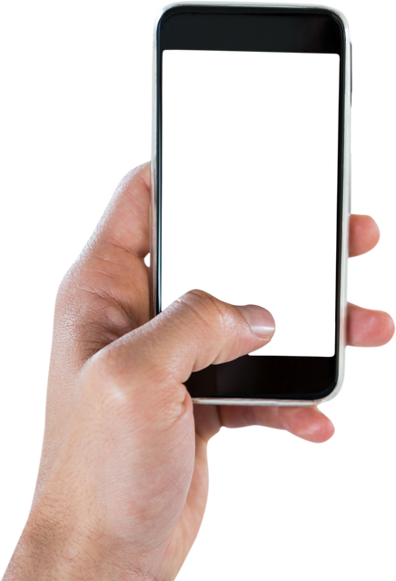 Transparent Hand Holding Smartphone with Screen Placeholder - Download Free Stock Videos Pikwizard.com