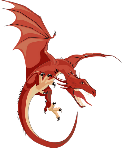 red dragon with bat wings transparent vector art - Download Free Stock Videos Pikwizard.com