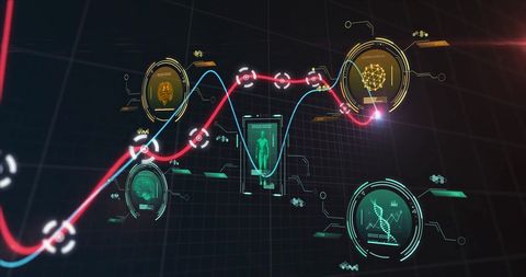 Futuristic Digital Interface with Science Data Visualizations - Download Free Stock Images Pikwizard.com