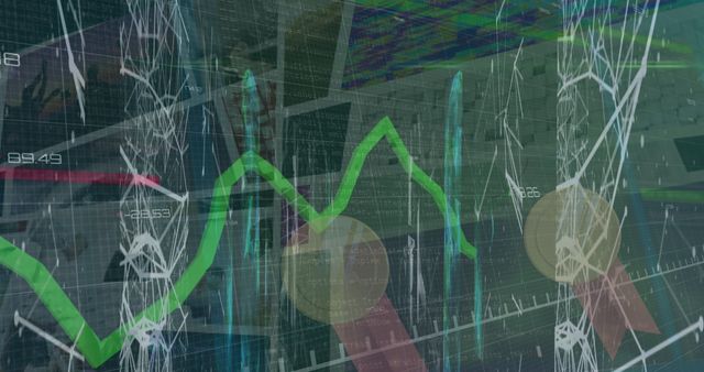 Abstract Digital Financial Data with Graphs and Charts - Download Free Stock Images Pikwizard.com