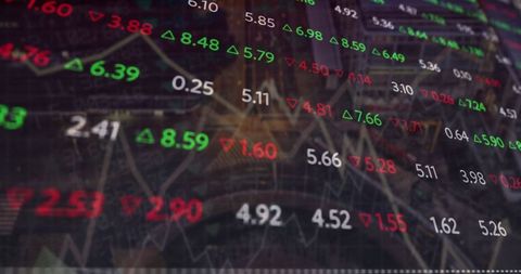 Dynamic Financial Market Statistics with Rising and Falling Indicators - Download Free Stock Images Pikwizard.com