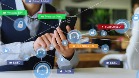 Social Media Engagement Interface with Smartphone User