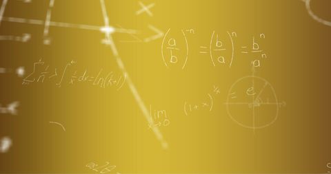 Mathematical Formulas on Gradient Yellow Background - Download Free Stock Images Pikwizard.com