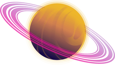vibrant space planet with radiant magenta rings on transparent background - Download Free Stock Videos Pikwizard.com