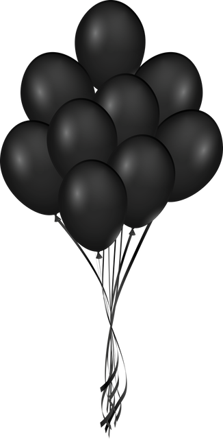 Cluster of Black Balloons on Transparent Background Isolated Offset Image - Download Free Stock Videos Pikwizard.com