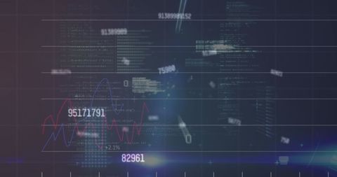 Abstract Financial Data and Numbers in Virtual Environment - Download Free Stock Images Pikwizard.com