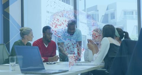 Diverse Team Collaborating on Global Technology Solutions