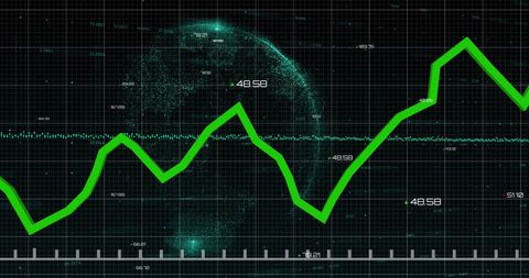 Digital Interface with Global Financial Graphs Background - Download Free Stock Images Pikwizard.com