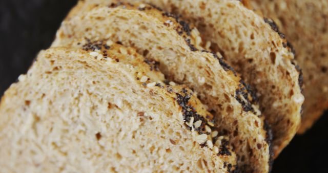 Close-up of Whole Grain Bread with Mixed Seeds - Download Free Stock Images Pikwizard.com