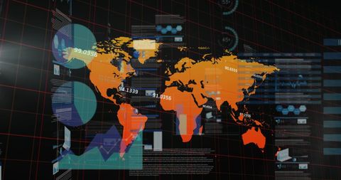Global Data Visualization on Digital Interface Screen - Download Free Stock Images Pikwizard.com