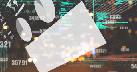 Dynamic Data Analytics Amid Night City Lights