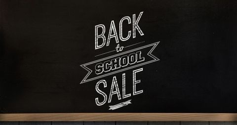 Chalkboard Back to School Sale Advertisement Background