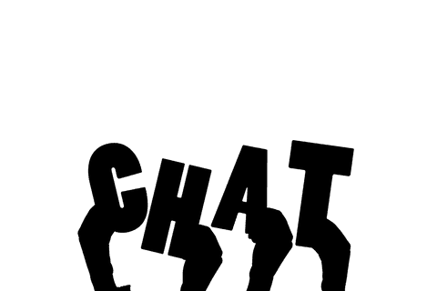 Transparent illustration of hands chatting on phone