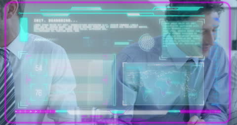 Holographic Interface Over Team in Discussion