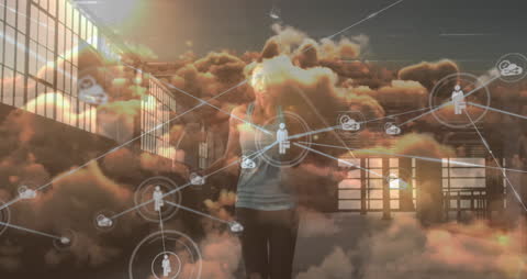 Innovative Fitness Technology Concept with Network Overlay