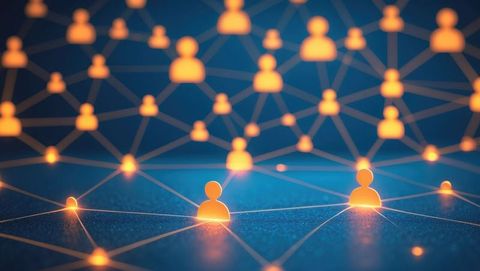 Futuristic Network of Glowing User Icons Over Digital Surface - Download Free Stock Images Pikwizard.com