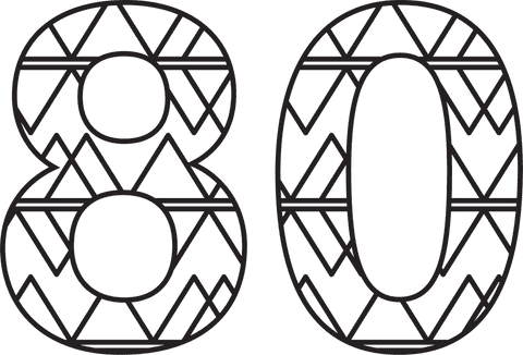 Stylish Black 80 Number with Pattern on Transparent Background - Download Free Stock Videos Pikwizard.com