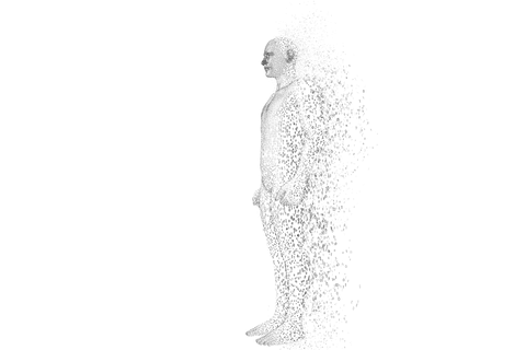 digital silhouette of disintegrating man on transparent background - Download Free Stock Videos Pikwizard.com