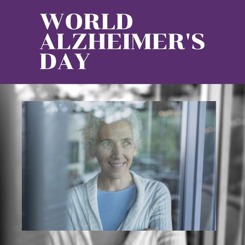 senior woman reflective for world alzheimer's day awareness - Download Free Stock Templates Pikwizard.com