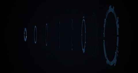 Futuristic Scope Scanning Animation on Dark Background