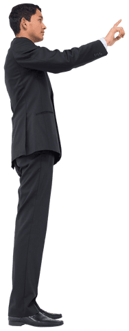 Transparent Biracial Businessman Pointing Forward Gesture - Download Free Stock Videos Pikwizard.com