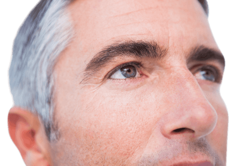 close-up of mature man with gray hair on transparent background - Download Free Stock Videos Pikwizard.com