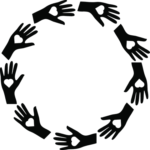 Circular Sequence of Black Love Hands on Transparent Background - Download Free Stock Videos Pikwizard.com