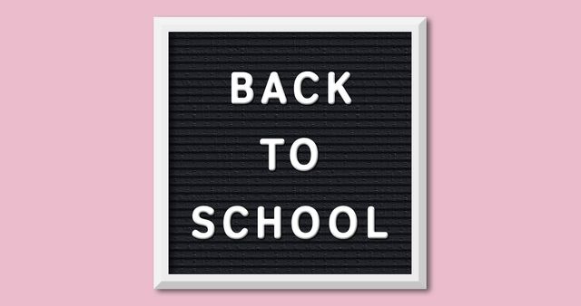 Back to School Announcement Sign on Pink Background - Download Free Stock Images Pikwizard.com