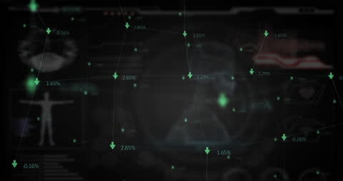 Futuristic Digital Interface with Global Molecular Connections