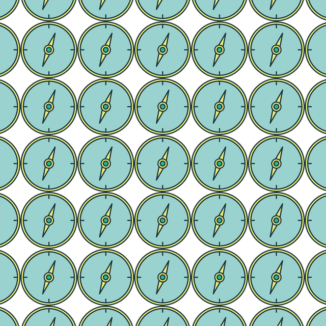 Seamless Pattern of Green Compasses on Transparent Background, Isolated Vector Illustration - Download Free Stock Videos Pikwizard.com