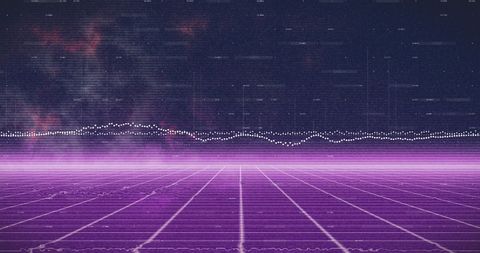 Futuristic Data Processing Interface with Purple Grid Aesthetics - Download Free Stock Images Pikwizard.com