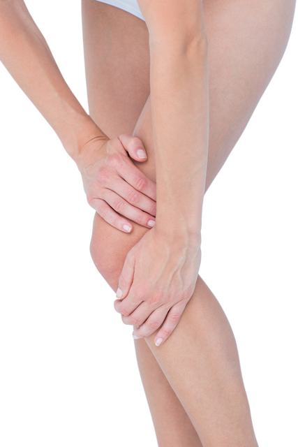 Transparent Image of Woman Holding Knee in Pain - Download Free Stock Videos Pikwizard.com