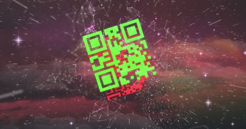 Dynamic QR Code in a Deep Space Digital Setting - Download Free Stock Images Pikwizard.com