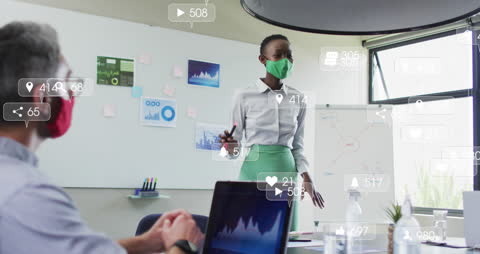 Business Presentation with Social Media Engagement Theme