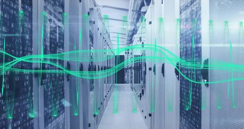 Advanced Data Processing Technology in Modern Server Room - Download Free Stock Images Pikwizard.com