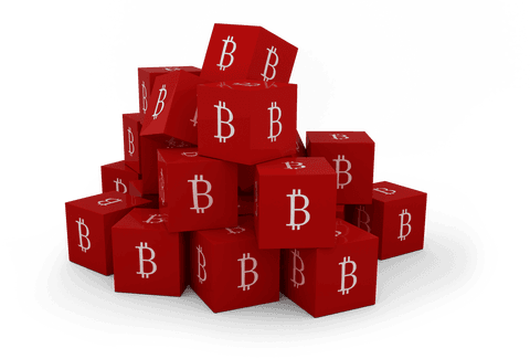 Pile of Red Transparent Boxes with Bitcoin Symbol - Download Free Stock Videos Pikwizard.com