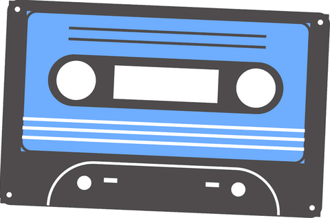 floating transparent background blue label audio cassette illustration - Download Free Stock Videos Pikwizard.com