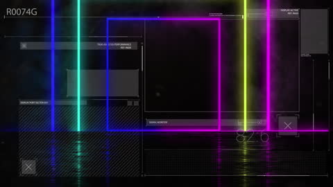 Abstract Data Analysis with Neon Light Effects