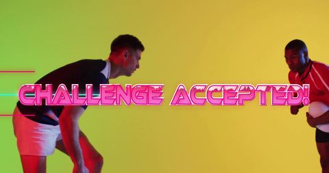 Typography and Athletes Ready for Rugby Challenge - Download Free Stock Images Pikwizard.com
